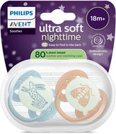 Philips AVENT SCF094/06 Ultrasoft nighttime 18+m, neutral design, 2 pcs - Baby Pacifier