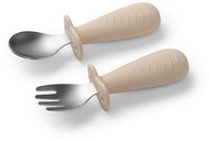 BabyOno spoon and fork, beige - Children's Cutlery