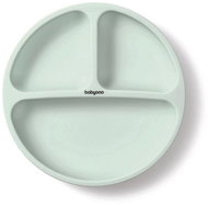BabyOno silicone with suction cup, mint green - Children's Plate