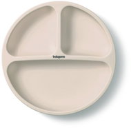 BabyOno silikonový s přísavkou, béžový  - Dětský talíř