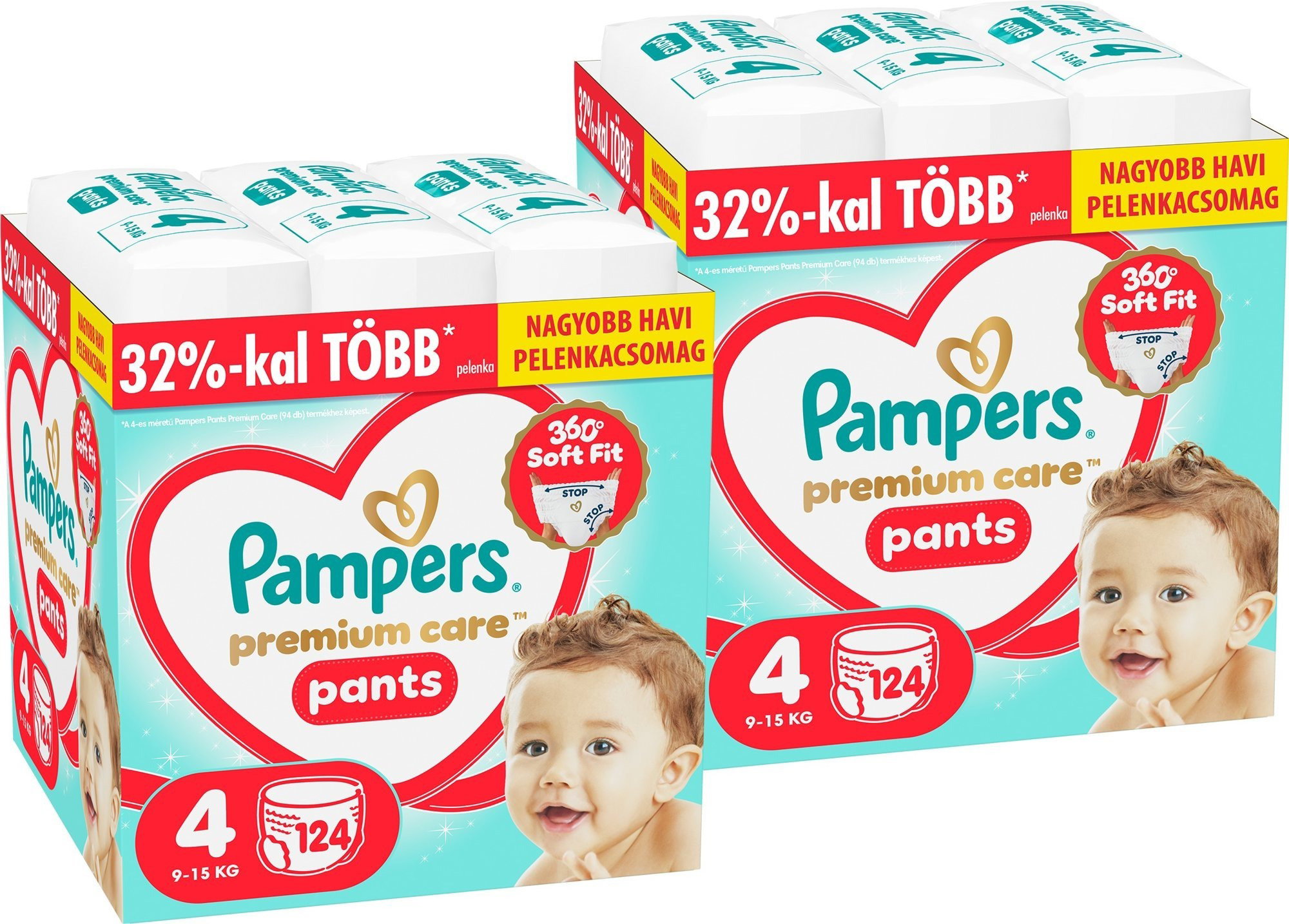 PAMPERS Premium Care Pants bugyipelenka 4-es méret (248 db)