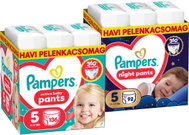 PAMPERS Pants Night 5 (92 db) + PAMPERS Pants 5 (136 db) - Eldobható pelenka