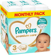 PAMPERS Premium Care size 3 (180 pcs) - Disposable Nappies