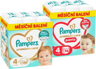 PAMPERS Premium Care Pants vel. 4 (94 ks) + PAMPERS Premium Care vel. 4 (156 ks) - Jednorázové pleny