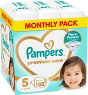 PAMPERS Premium Care size 5 (132 pcs) - Disposable Nappies