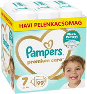PAMPERS Premium Care 7 (99 db) - Eldobható pelenka