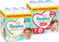 PAMPERS Premium Care Pants, 7-es méret (62 darab) + PAMPERS Premium Care 7-es méret (99 darab) - Eldobható pelenka