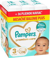 PAMPERS Premium Care veľ. 3 (216 ks) - Jednorazové plienky