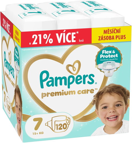 Pampers Premium Care, 7, 120 db - Bugyipelenka - Fő fotó