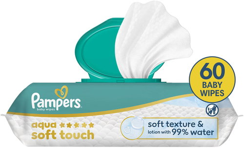 PAMPERS Aqua Soft Touch 60 pcs - Wet Wipes - Main image