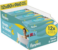 PAMPERS Fresh Clean 960 pcs (12×80 pcs) - Wet Wipes