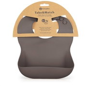 PETITE&MARS Take&Match Bitter Cocoa 6 m+ - Bib