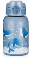 PETITE&MARS Stainless Steel Thermo Bottle with Straw Whale Song 18m+, 350ml - Children's Water Bottle
