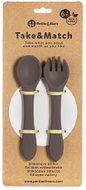 PETITE&MARS Take&Match Bitter Cocoa 6m+ - Cutlery Set