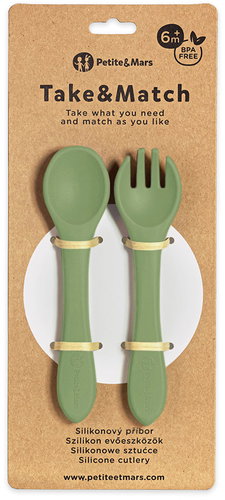 PETITE&MARS Take&Match Sweet Pea 6m+ - Cutlery Set - Main image