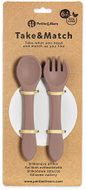 PETITE&MARS Take&Match Velvet Latte 6m+ - Cutlery Set