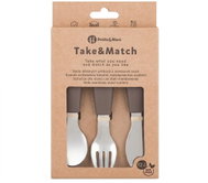 PETITE&MARS Take&Match Bitter Cocoa 12m+ - Cutlery Set