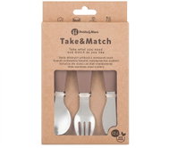 PETITE&MARS Take&Match Velvet Latte 12m+ - Cutlery Set