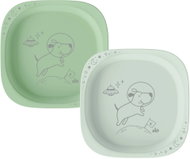 NIP Nature Line Green, 4m+, 2pcs - Children's Plate