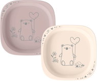 NIP Nature Line Pink, 4 m+, 2 pcs - Children's Plate