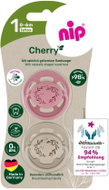 NIP Cherry Nature Red/Brown, 0–6 m, 2pcs - Baby Pacifier