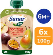 Sunar BIO Jablko hruška marakuja 6× 100 g - Meal Pocket