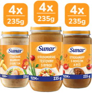 Sunar Mixed Flavour Meat and Vegetable Baby Food 12m+, 12×235g - Baby Food