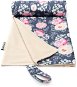 T-TOMI Changing Pad Grey Flowers - Colour, 50 × 70 cm - Changing Pad
