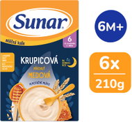 Sunar mléčná krupicová kaše na dobrou noc medová 6× 210 g - Milk Porridge