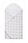 T-TOMI Minky quick wrap, White/Grey Stars - Swaddle Blanket