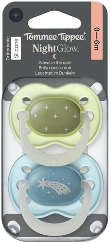 Tommee Tippee Night Boy, 0-6 m, 2 ks - Baby Pacifier - Main image