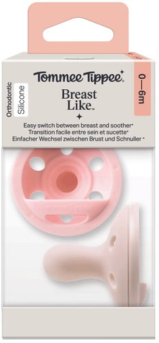 Tommee Tippee Breast-Like Girl, 0-6 m, 2 ks - Baby Pacifier - Main image