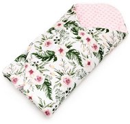 T-TOMI quick wrap Minky, Roses - Swaddle Blanket