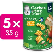 GERBER křupky s mrkví a jablkem  5× 35 g - Crisps for Kids