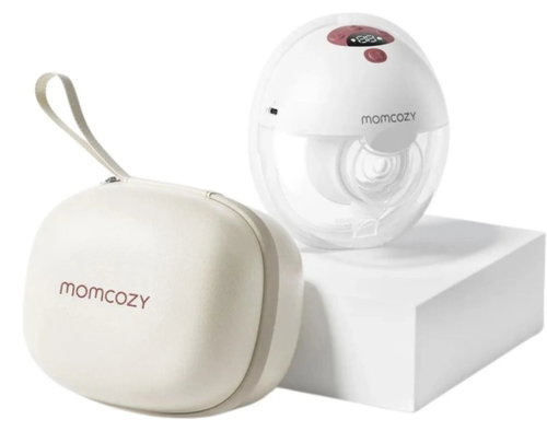Momcozy M5 Smart Wearable Breast Pump with App Control Grey Single Pack - Breast Pump - Main image