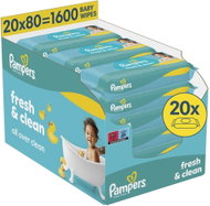 PAMPERS Fresh Clean Baby 1600 ks (20× 80 ks)
 - Wet Wipes