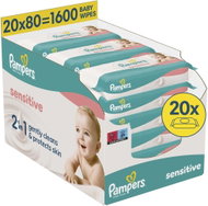 PAMPERS Sensitive Baby 1600 ks (20× 80 ks) - Wet Wipes
