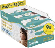 PAMPERS Aqua Soft Touch 540 ks (9× 60 ks)

 - Wet Wipes