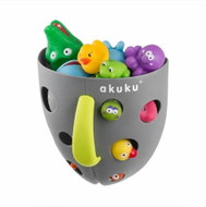 AKUKU plastic bath toy storage box, grey - Bath Tub Play Pouch