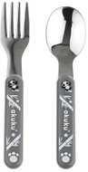 AKUKU children’s stainless steel cutlery set, grey - Children's Cutlery