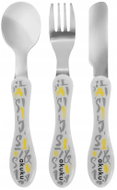 AKUKU children’s stainless steel cutlery set, 3-piece set, grey - Children's Cutlery