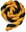Knitted Mantle 220 cm, Black - Mustard