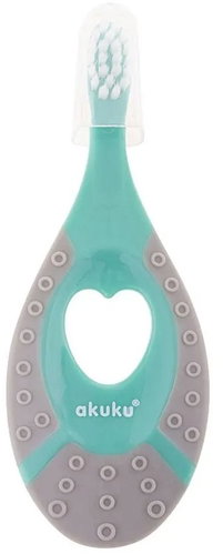 AKUKU’s first toothbrush with a teether, mint - Toothbrush - Main image