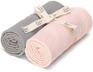 ESECO Muslin Diapers, Grey Pink 2 pcs - Cloth Nappies
