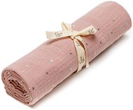 ESECO, mušelínová osuška, Pink With Stars, 120 × 120 cm - Detská osuška
