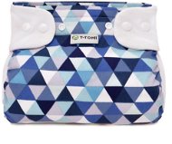 T-TOMI orthopaedic abduction panties - snaps, Blue Triangles (5 - 9 kg) - Abduction Nappies