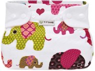 T-TOMI orthopaedic abduction panties - snaps, Pink Elephants (5 - 9 kg) - Abduction Nappies