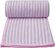 T-TOMI knitted blanket Spring White-Pink, 80 × 100 cm - Blanket