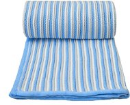 T-TOMI pletená deka Spring White-Blue, 80 × 100 cm - Deka