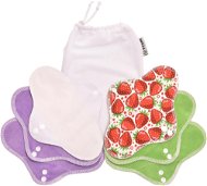 T-TOMI Day Set, Strawberries with Wash Bag - Sanitary Pads